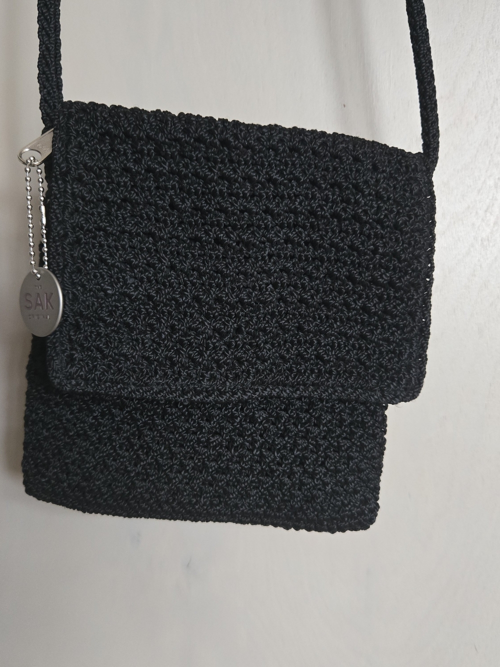 The Sak Black Crochet Crossbody Bag